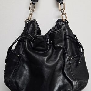 Cole Haan Black Leather Hobo Bag